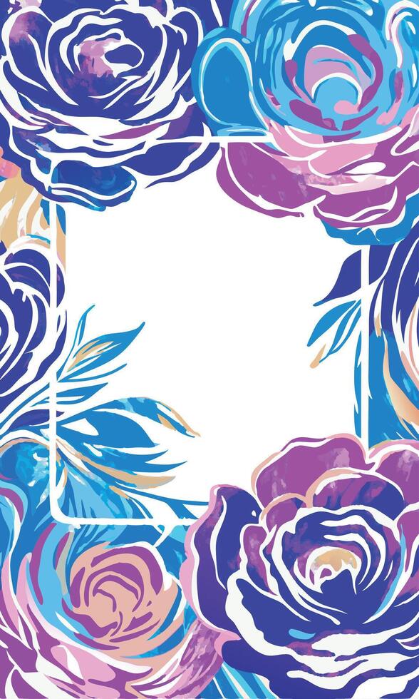 Elegant Hand Drawn Floral Background with free space for text vector