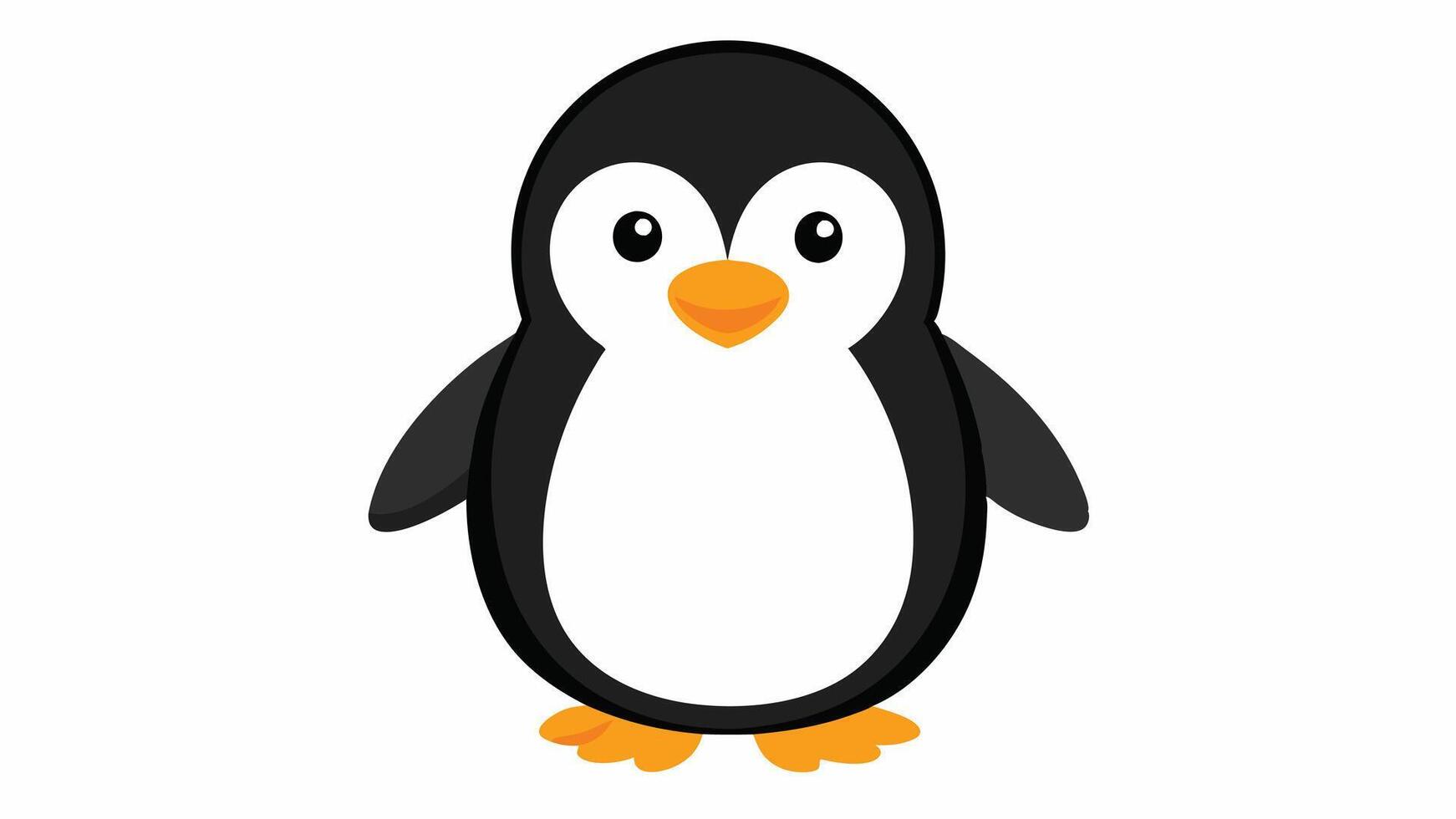 a penguin is standing on a white background vector