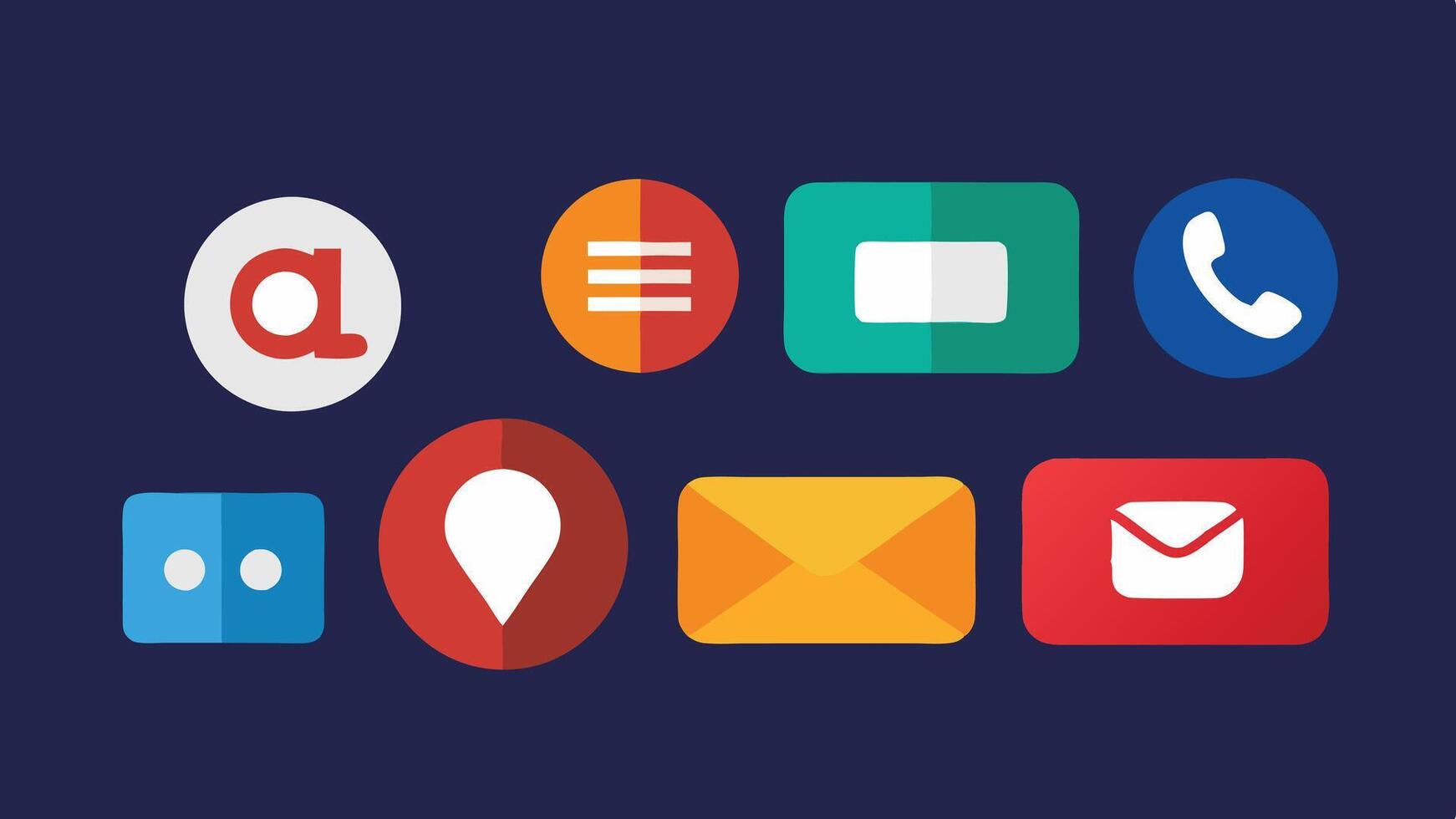 flat icons for business vector