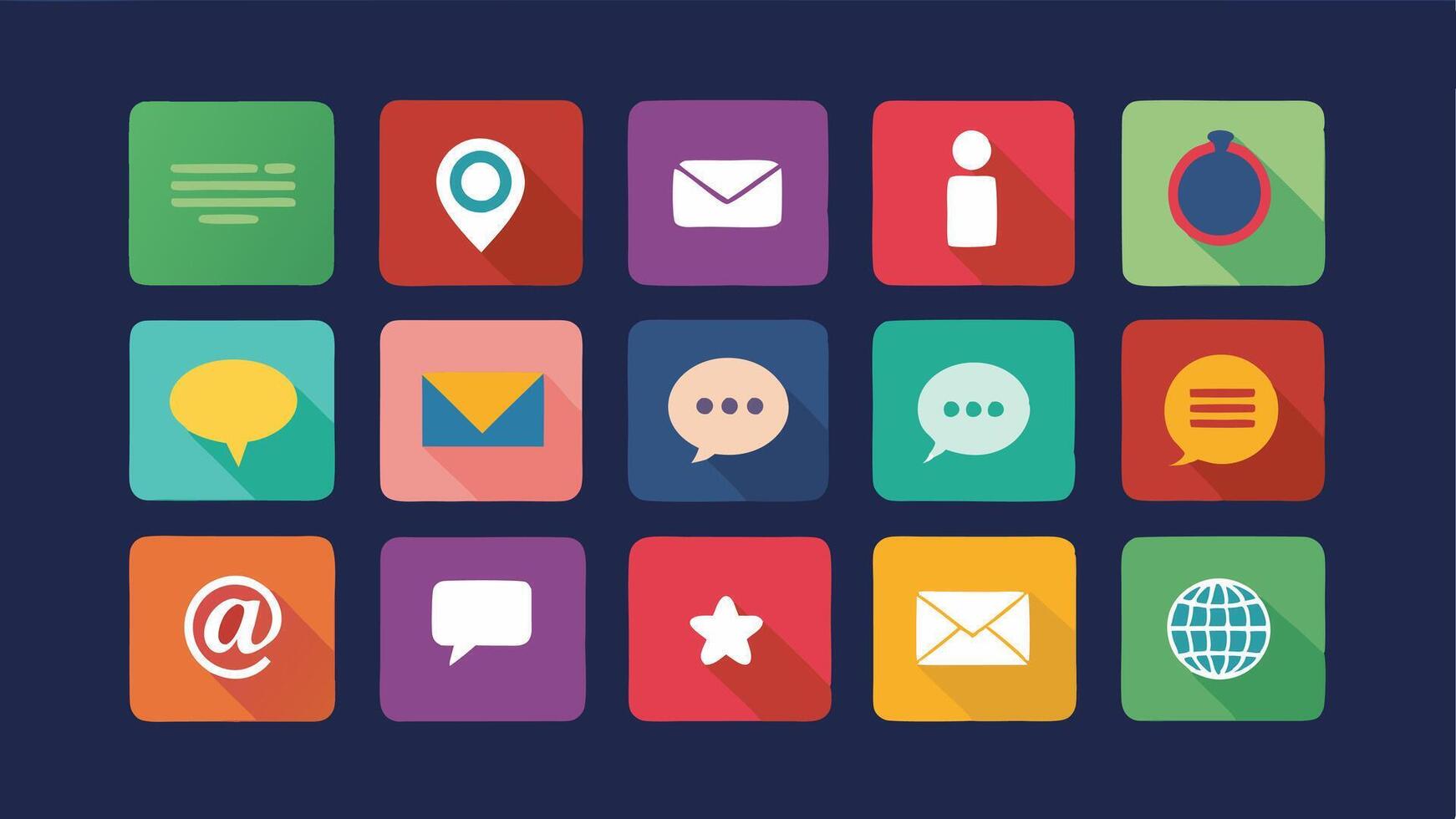 flat icons for business vector