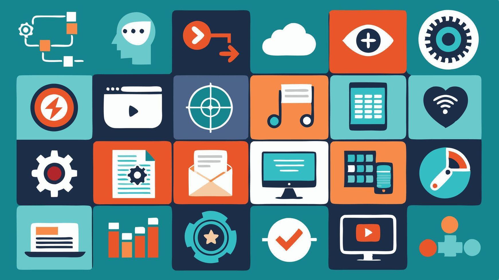 a collection of different types of technology icons vector