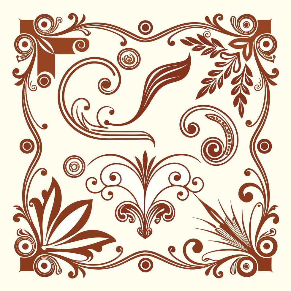 decorative elements flower vector