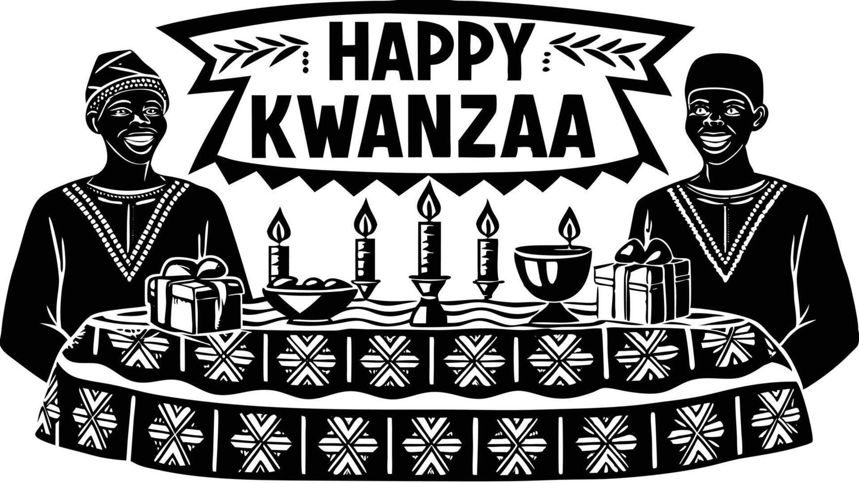 happy kwanzaa illustration vector