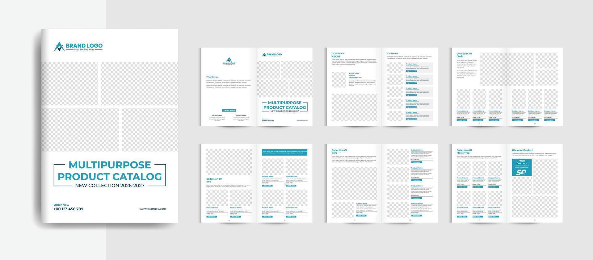 Product catalogue design template and furniture product catalogue vector