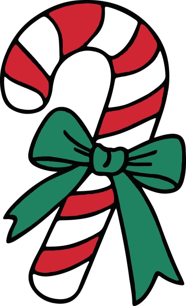 Sweet Stripes of Christmas vector