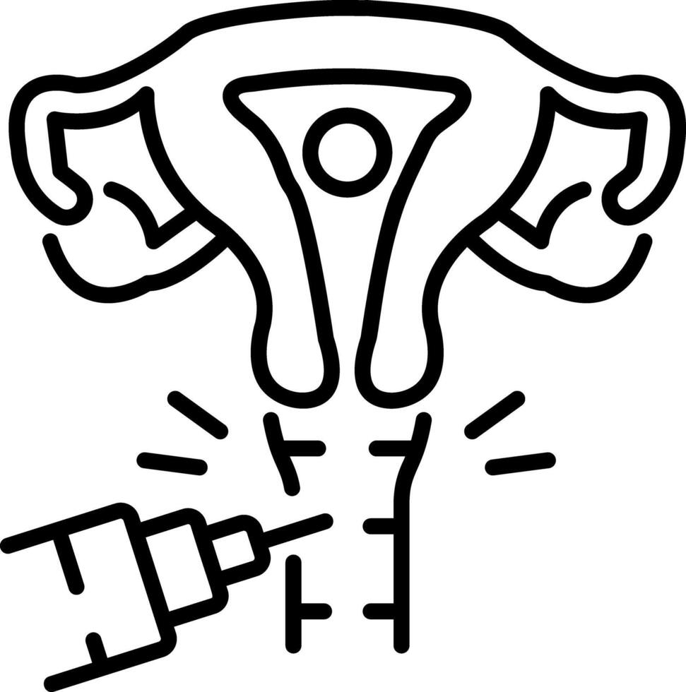A line icon of fertility treatment vector