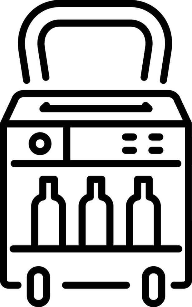 A line icon of endoscope storage vector
