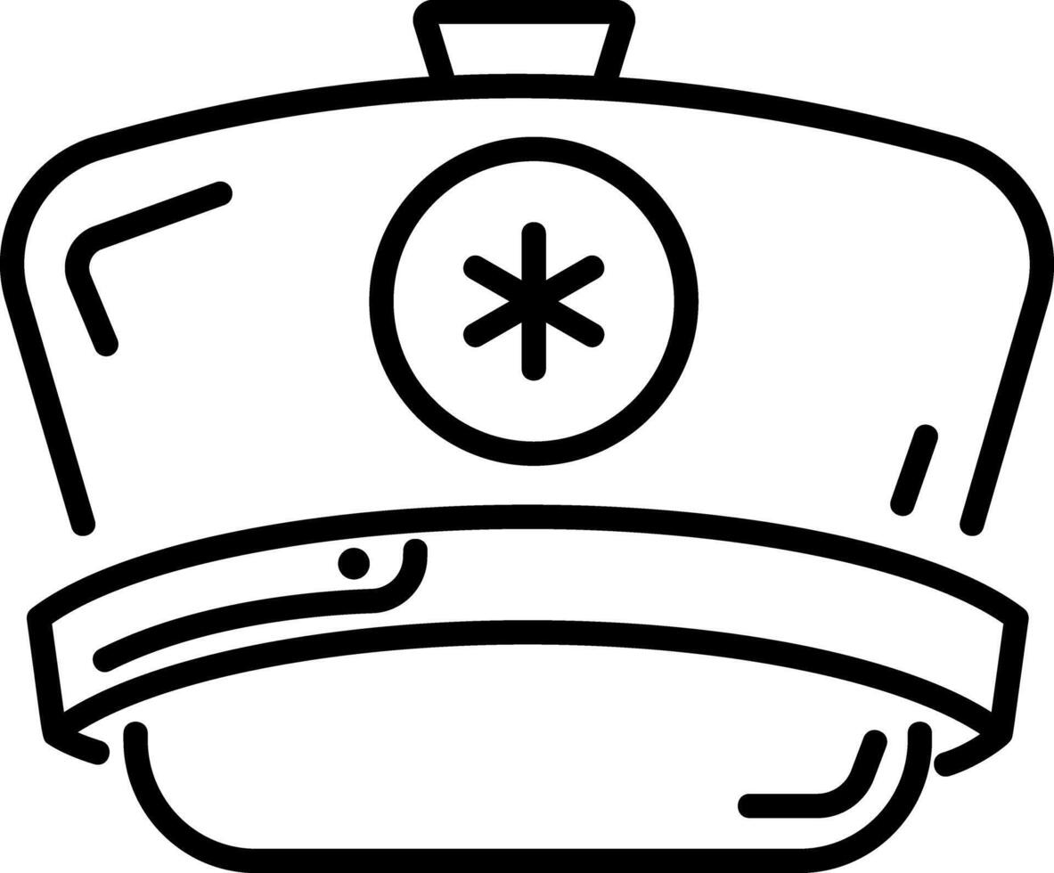 A line icon of nurse hat vector