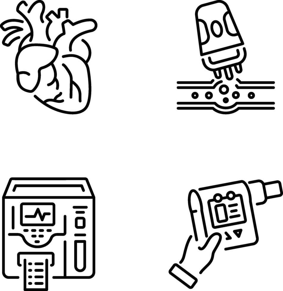 Pack of Healthcare and Treatment Linear Icons vector