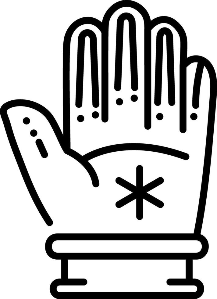 Surgical glove icon in line style vector