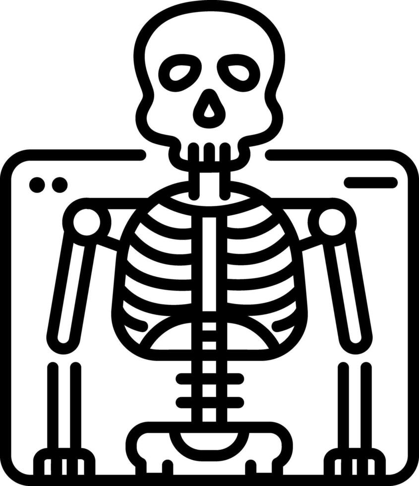 A linear icon of x ray scan vector