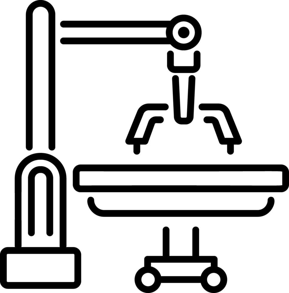 Operating table icon in line style vector