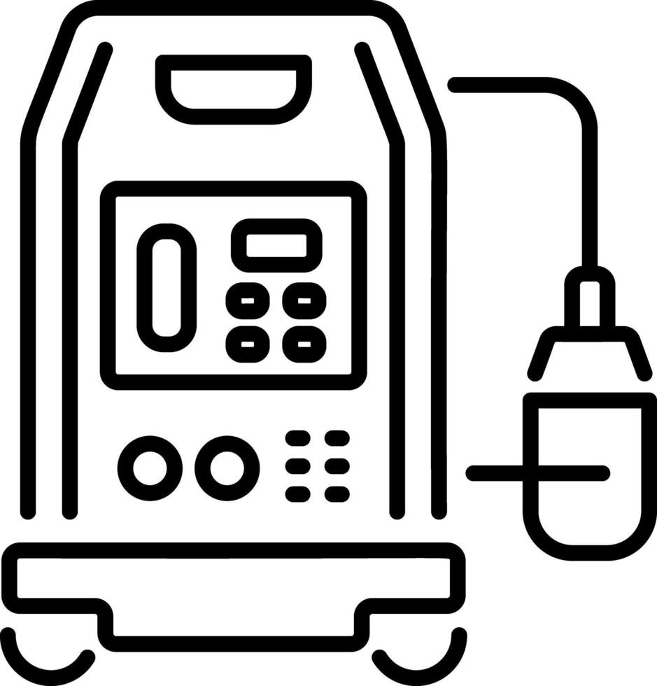 Oxygen concentrator icon in linear style vector