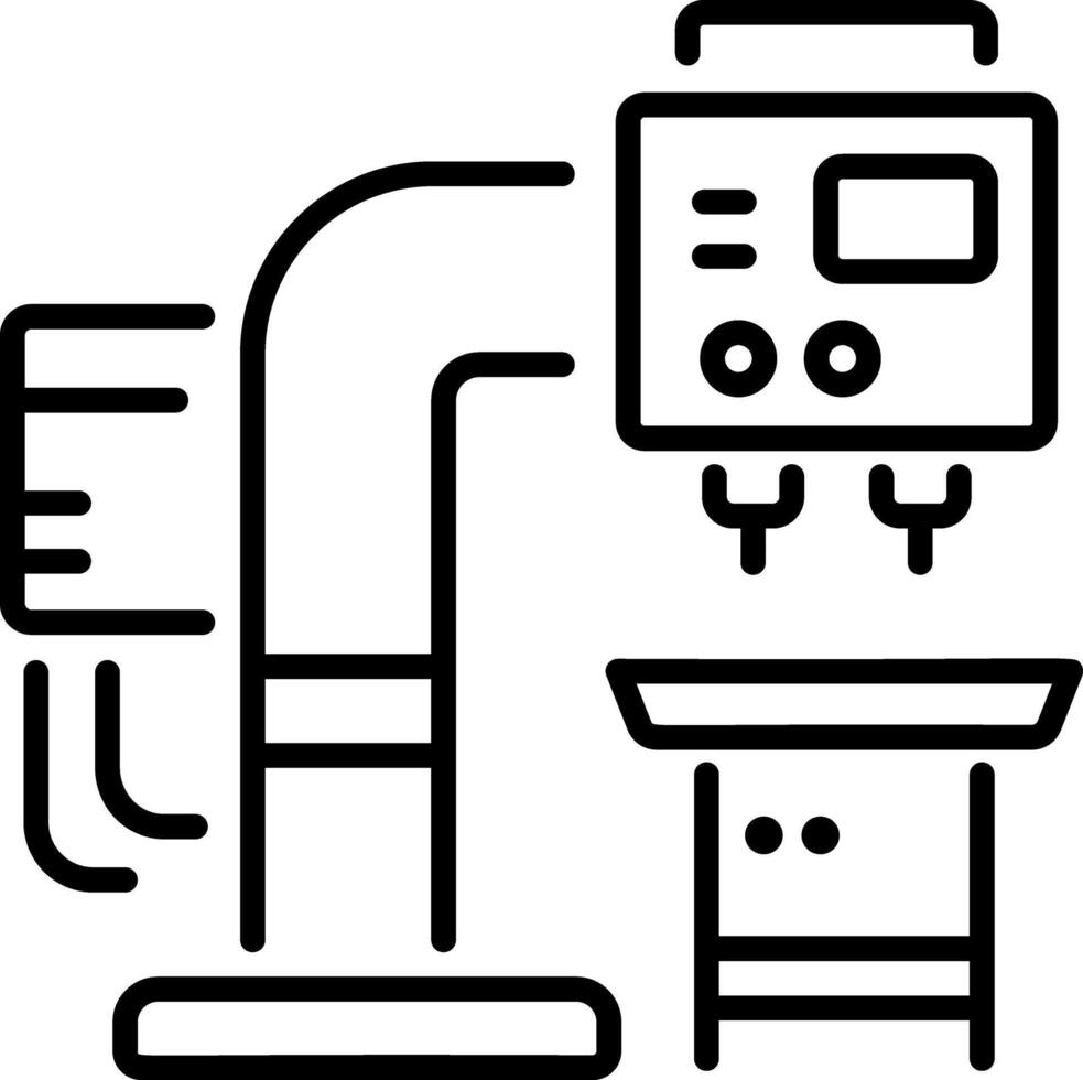 Mammography machine icon in line style vector