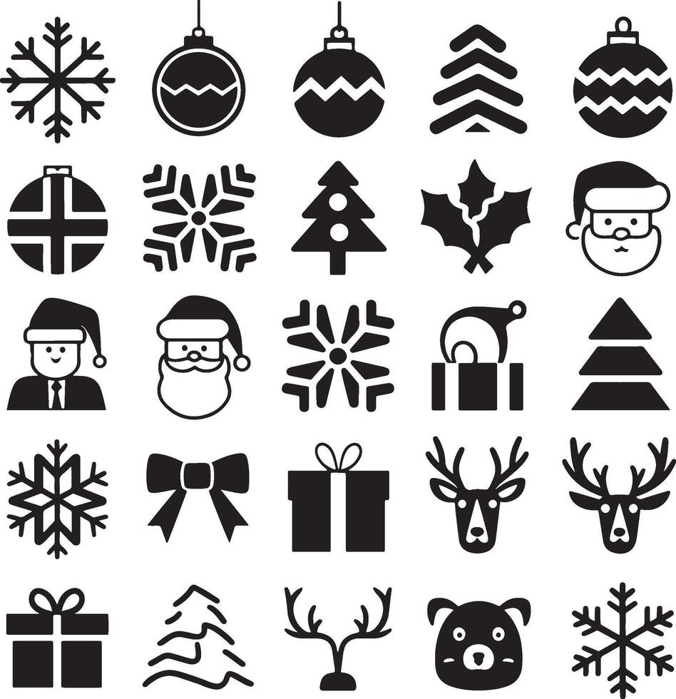 Winter Joy Icons vector