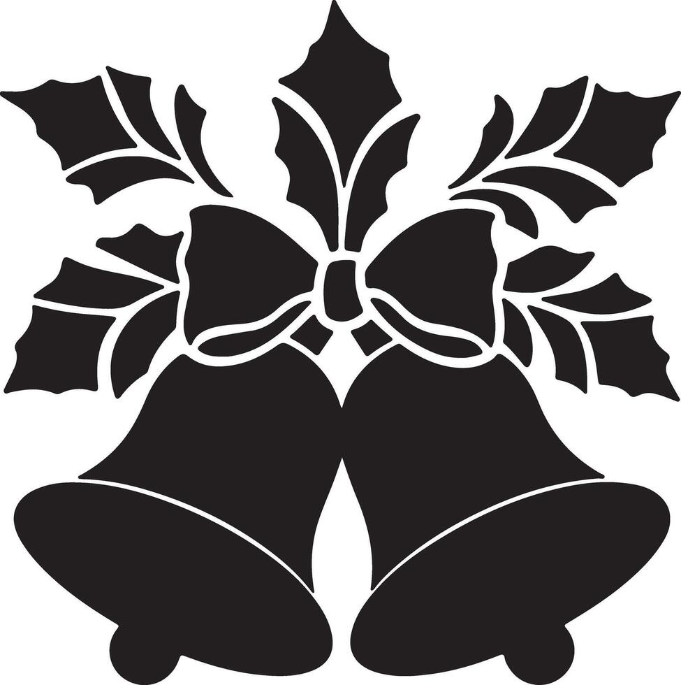 Golden Glow Bell Silhouette vector