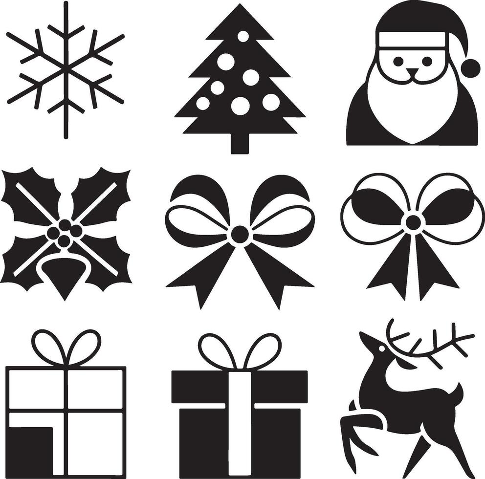 Holly Jolly Icon Pack vector