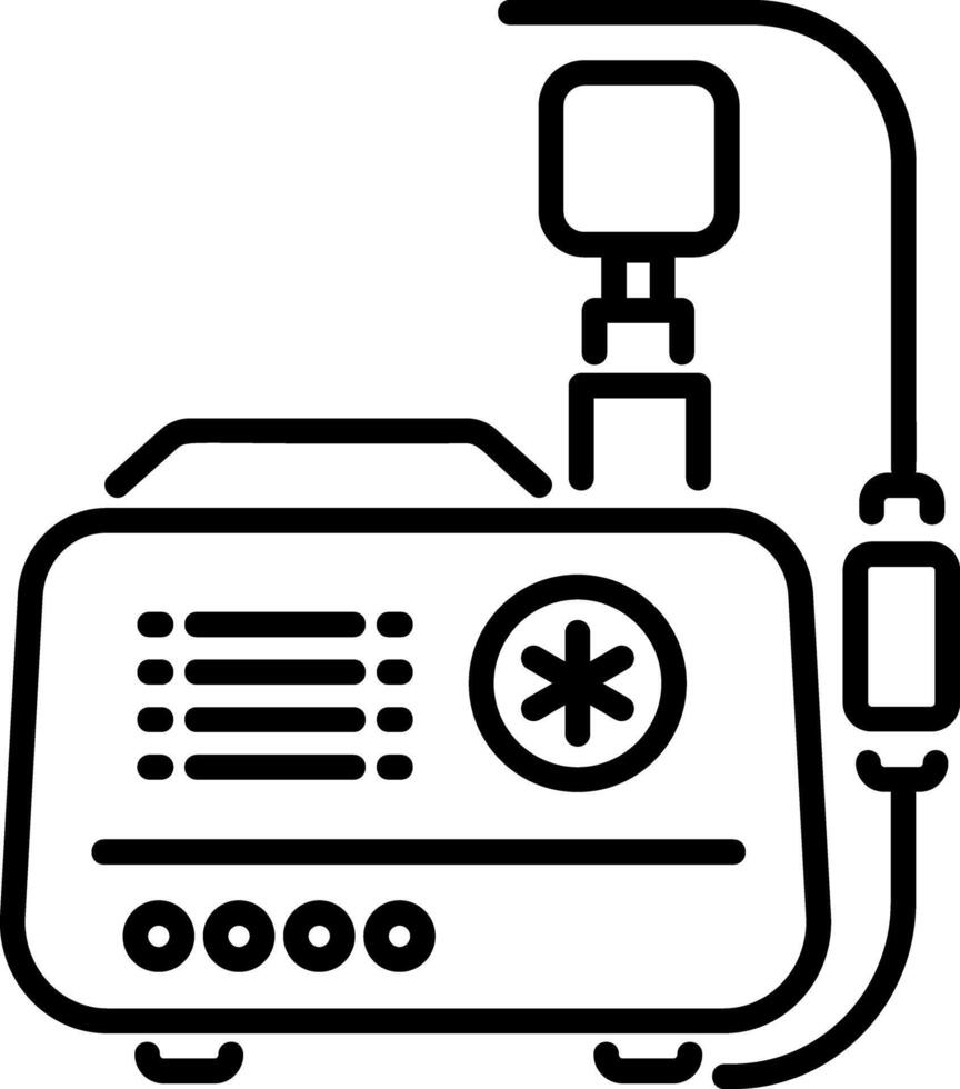 Nebulizer machine icon in line style vector