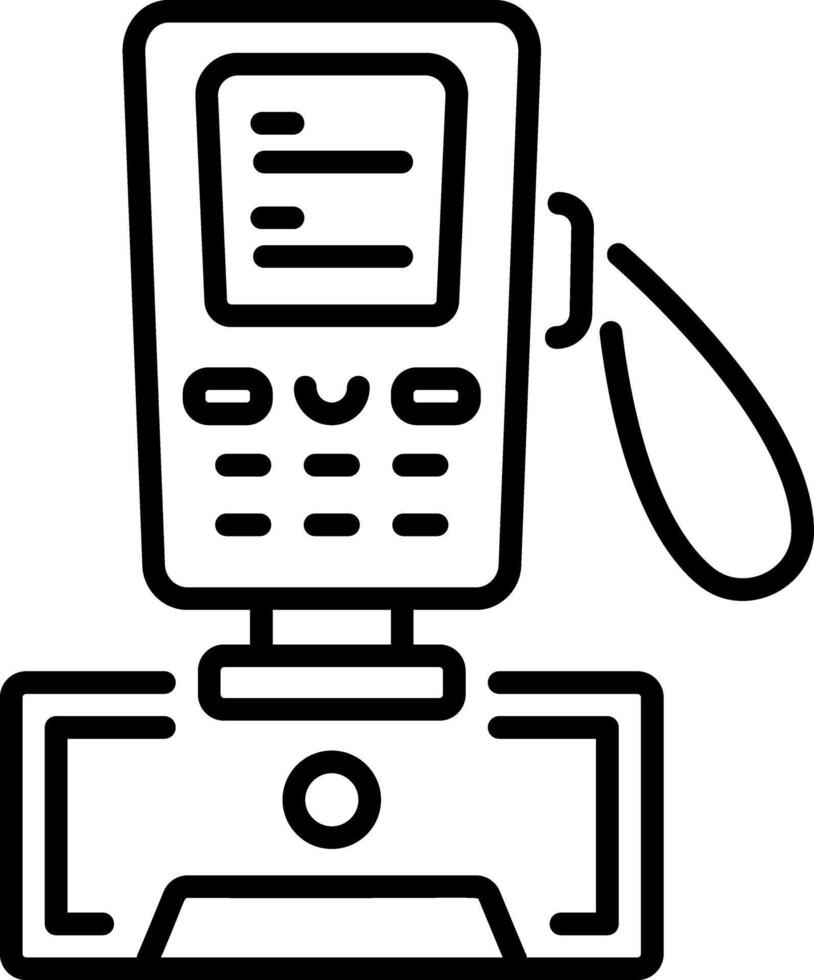 A line icon of an arterial analyzer vector