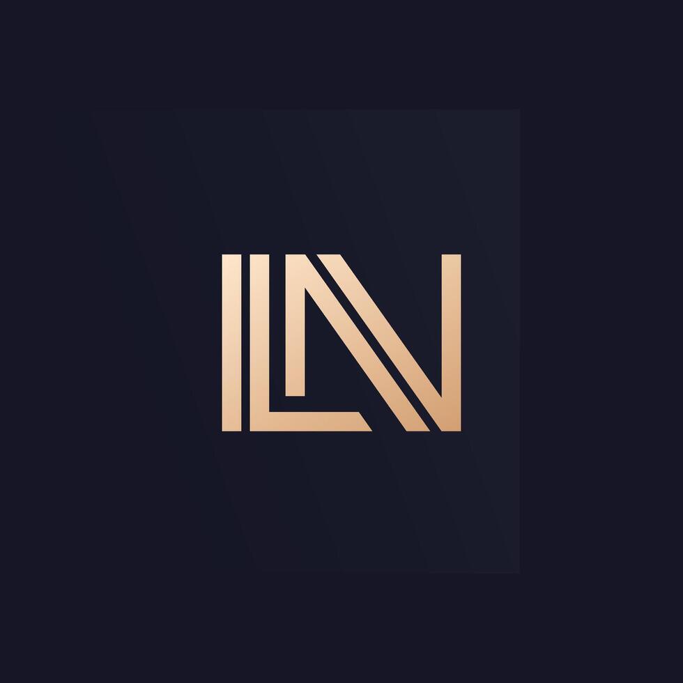 LN letters logo, monogram design vector