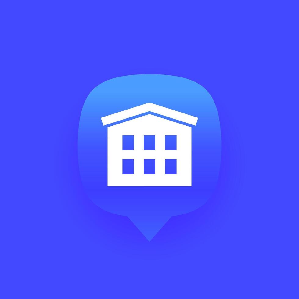 guesthouse icon, small hotel vector