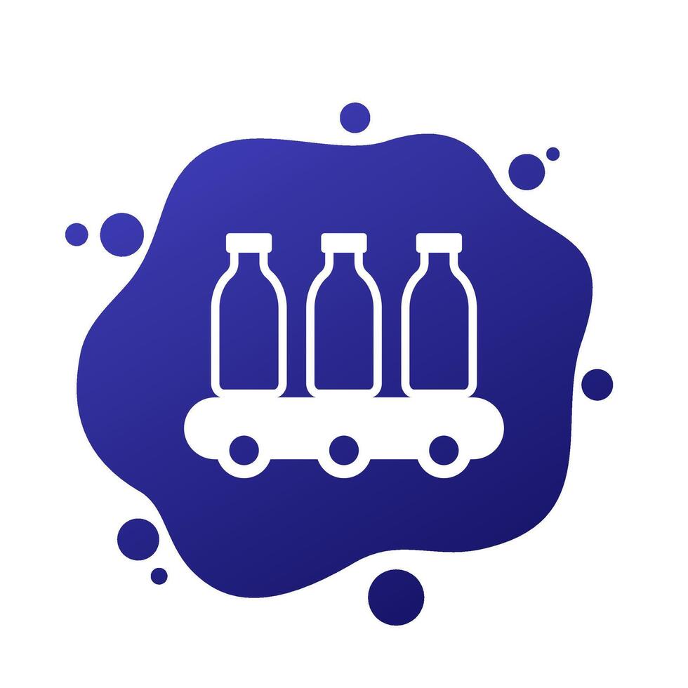 beverage factory, production icon vector