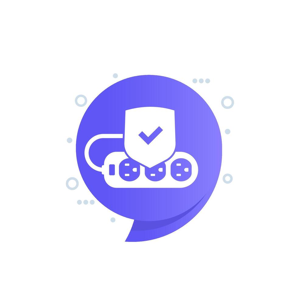 surge protector or power strip icon vector
