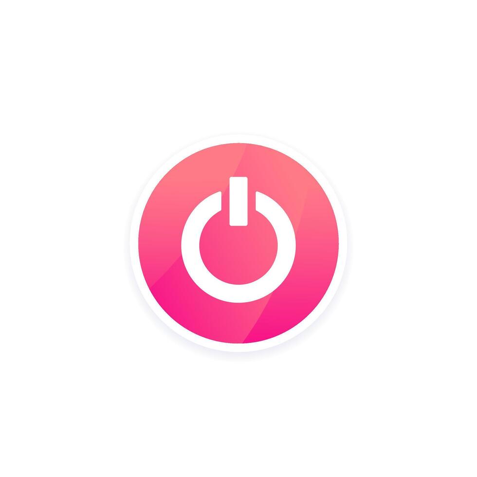 off button, round design vector