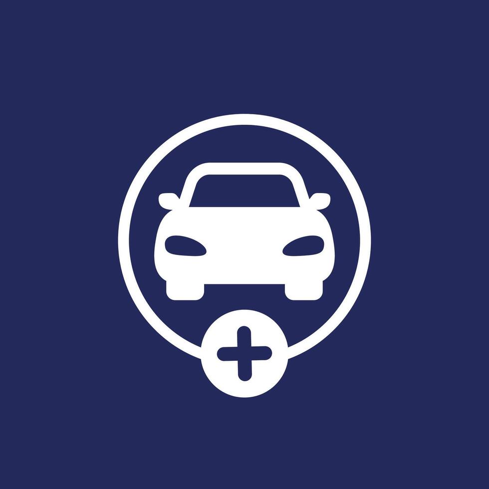 add a new car icon vector
