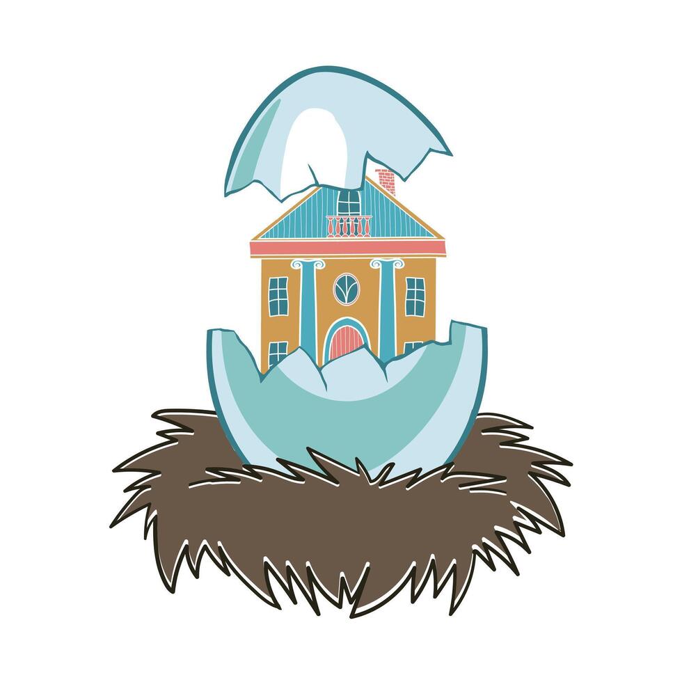 house in the nest vector