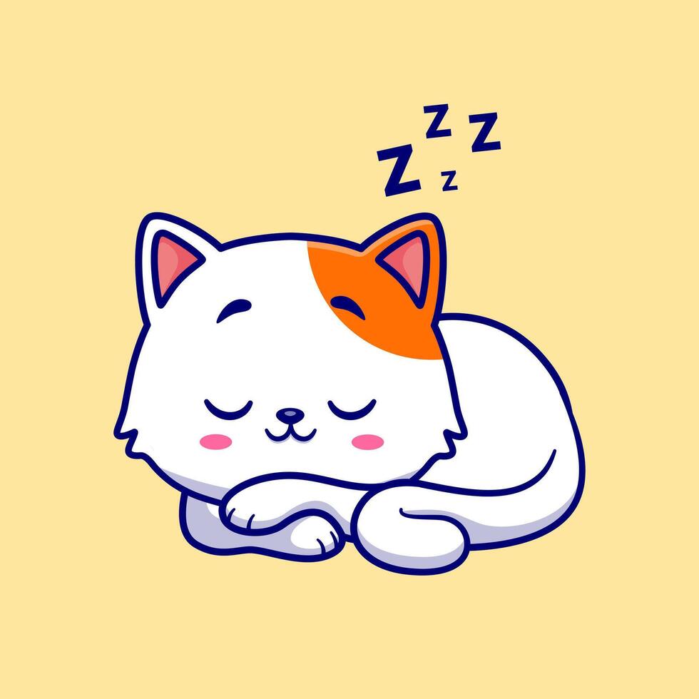 Cute Cat Sleeping Cartoon vector