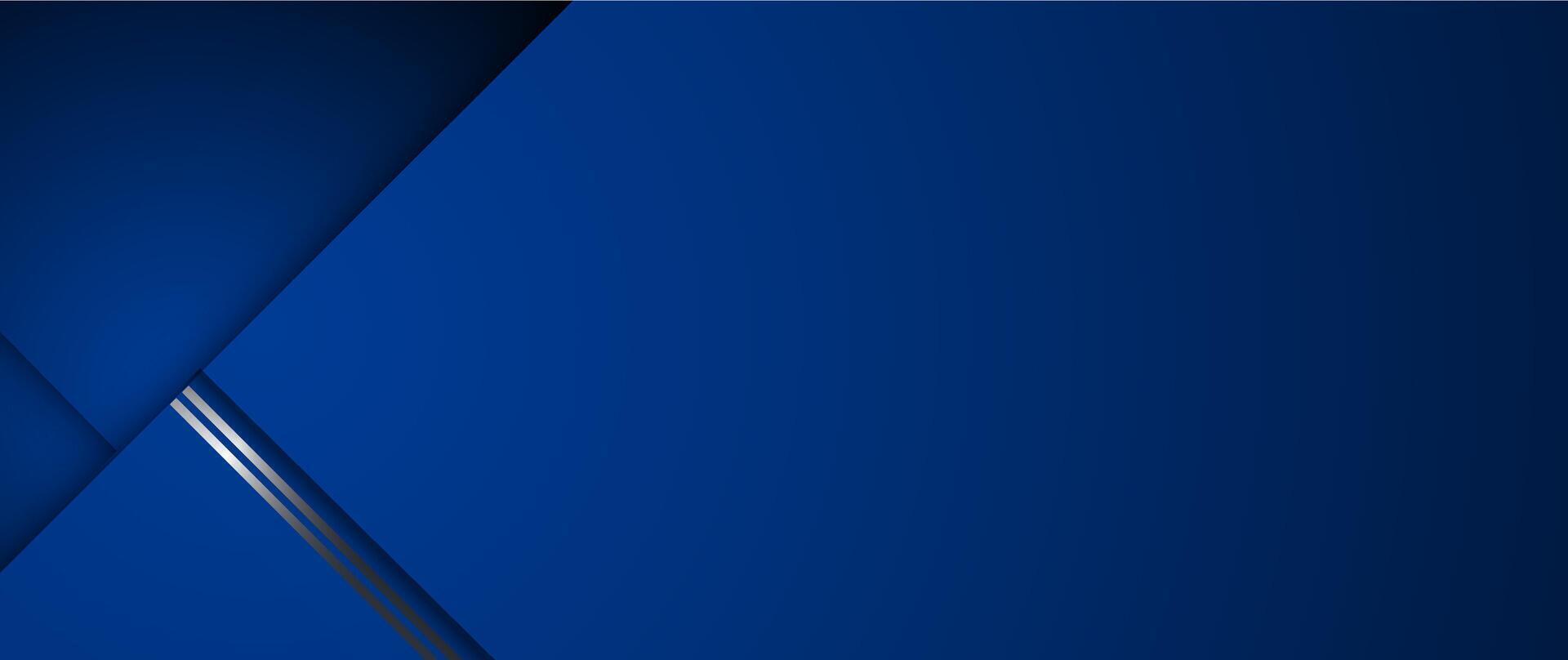 Abstract metallic shape, grey metal, line, light effect on dark blue gradient color for wallpaper background. Illustration modern graphic design, technology concept, futuristic background vector