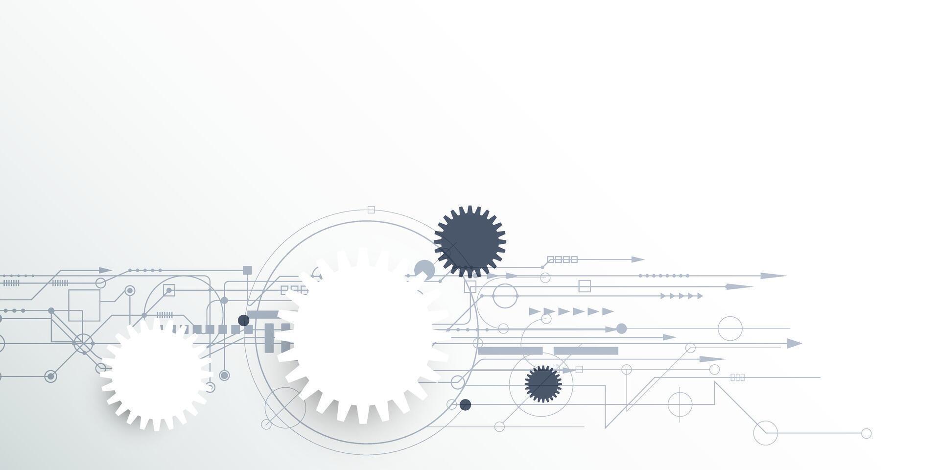 Motherboard or circuit board on white background. Illustration Abstract modern digital futuristic, engineering, science, computer technology. Hi tech computing, hardware system concept vector