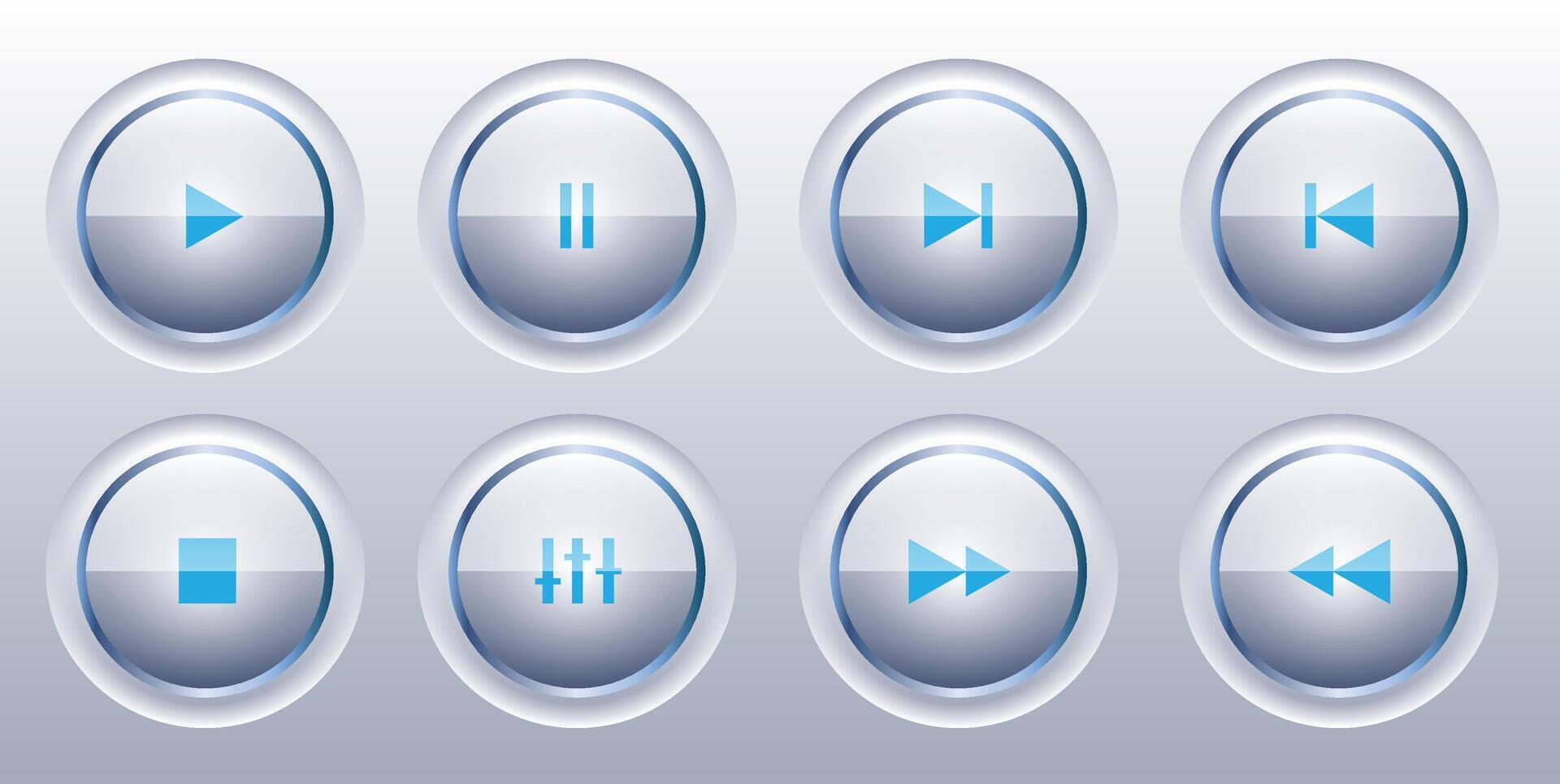 Control Button UI interface vector