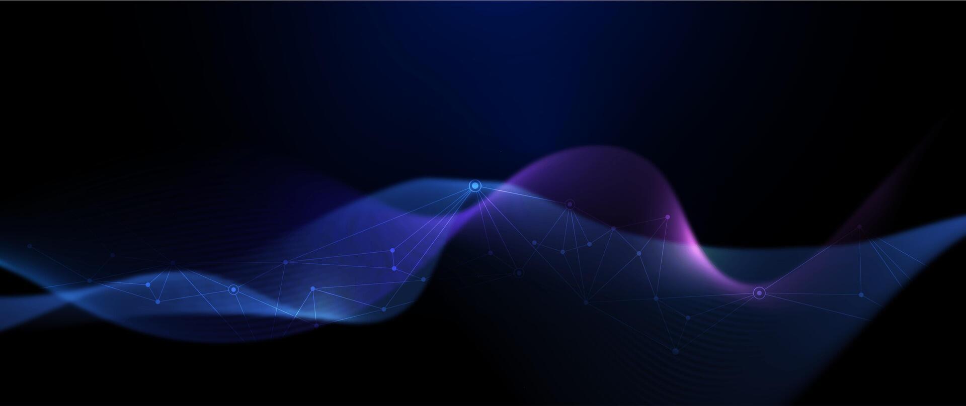 Digital datum, molecule background. Big Data, hi tech technology, light line design. Illustration modern network datum system, cyber space, communication internet, futuristic connection concept vector