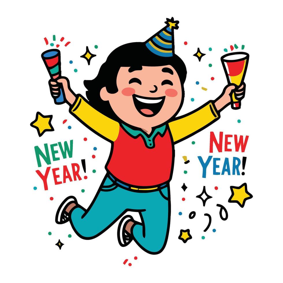 Happy new year illustration vector