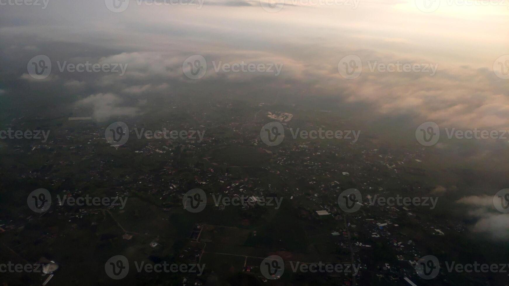 Cloudy sky as it is seen from the airplane photo