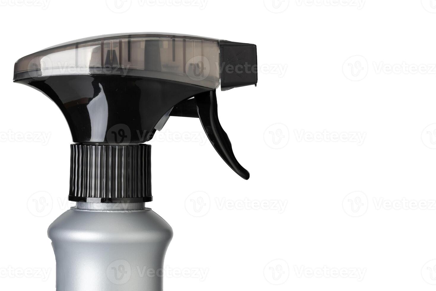 Trigger Spray Bottle with Open Nozzle Close Up photo