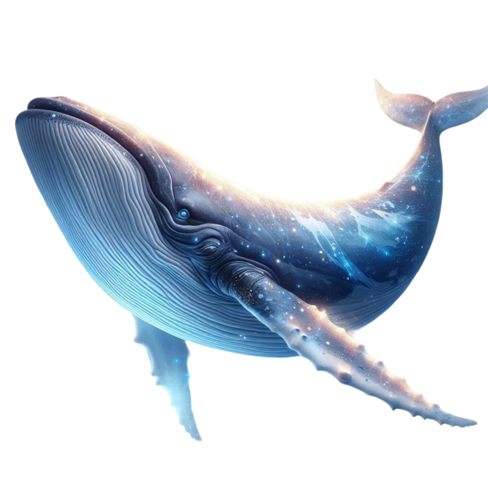humpback whale on transparent background png