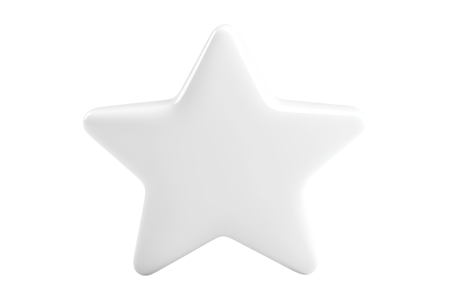 Creative white star decoration home interior design element modern style minimalist concept png