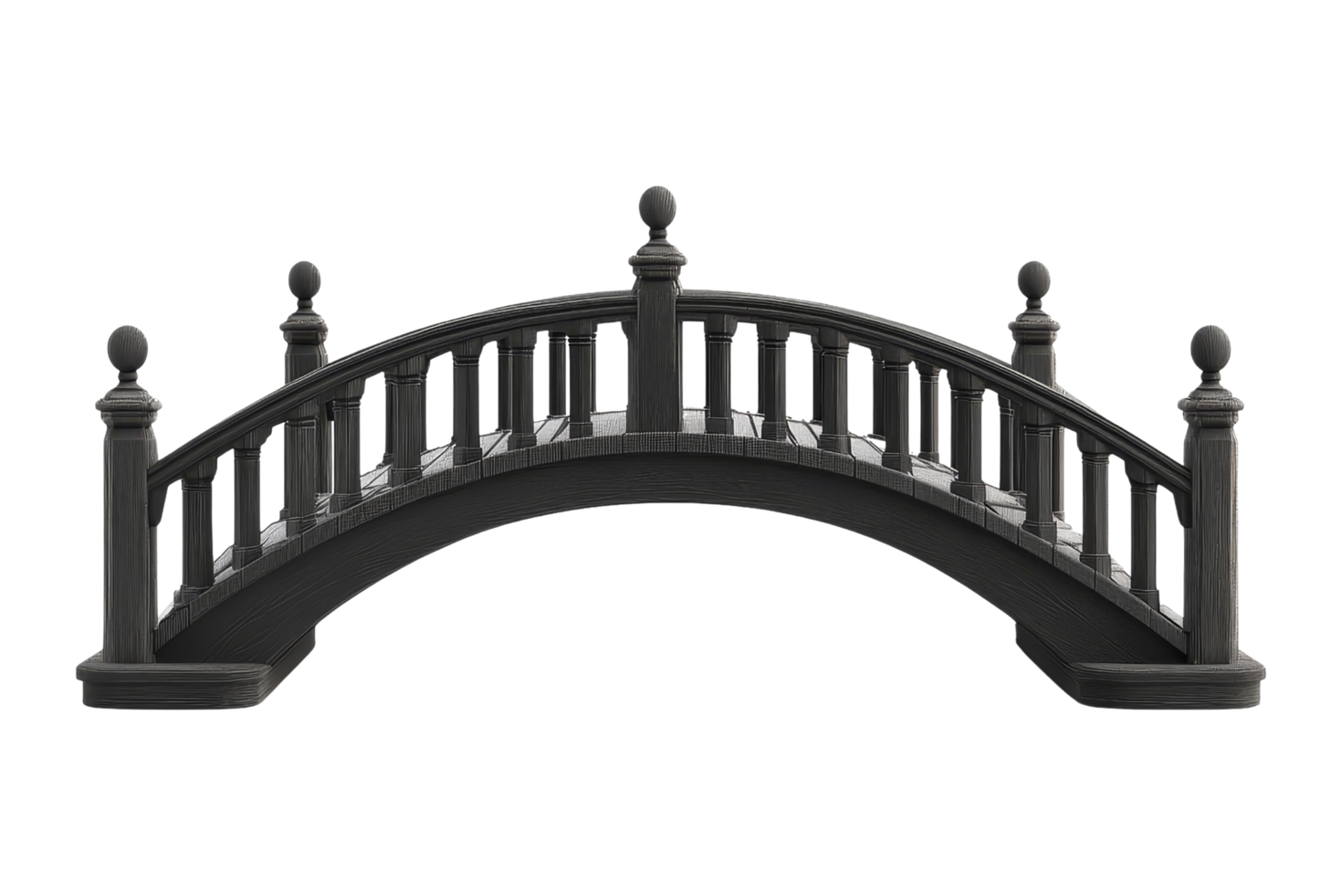 Elegant wooden bridge design tranquil setting architectural focus scenic perspective png