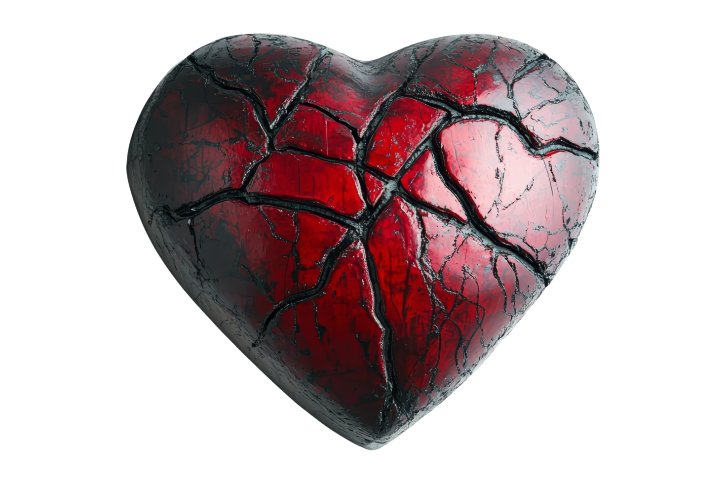 Heartbreak emotional expression digital art abstract close-up view love and loss concept png