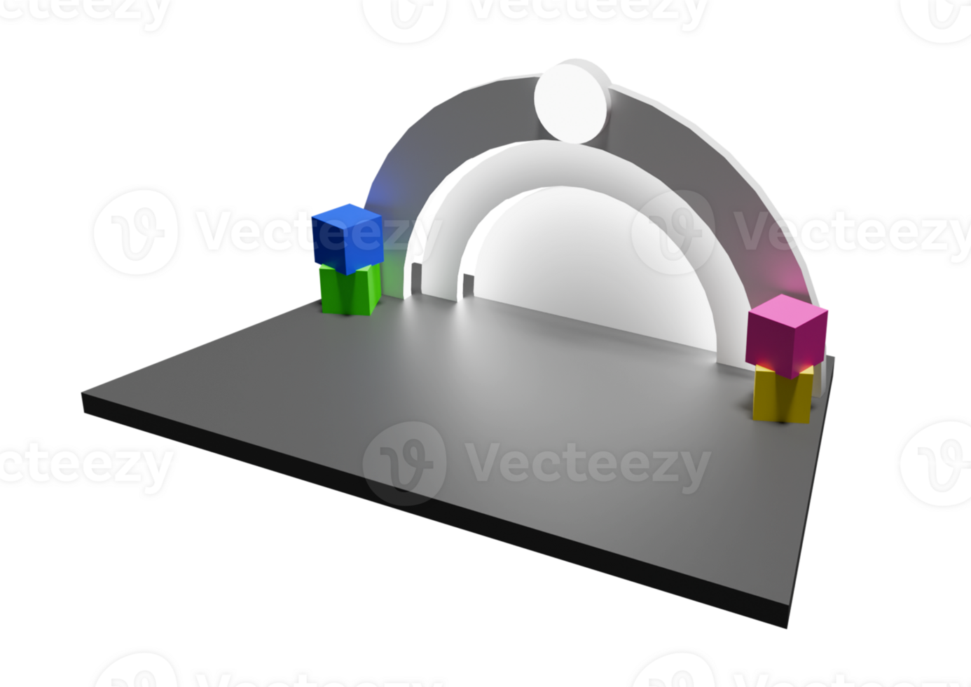 a 3d stage for event or exhibition for event festival png