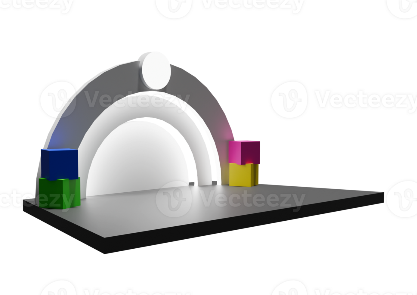a 3d stage for event or exhibition for product png