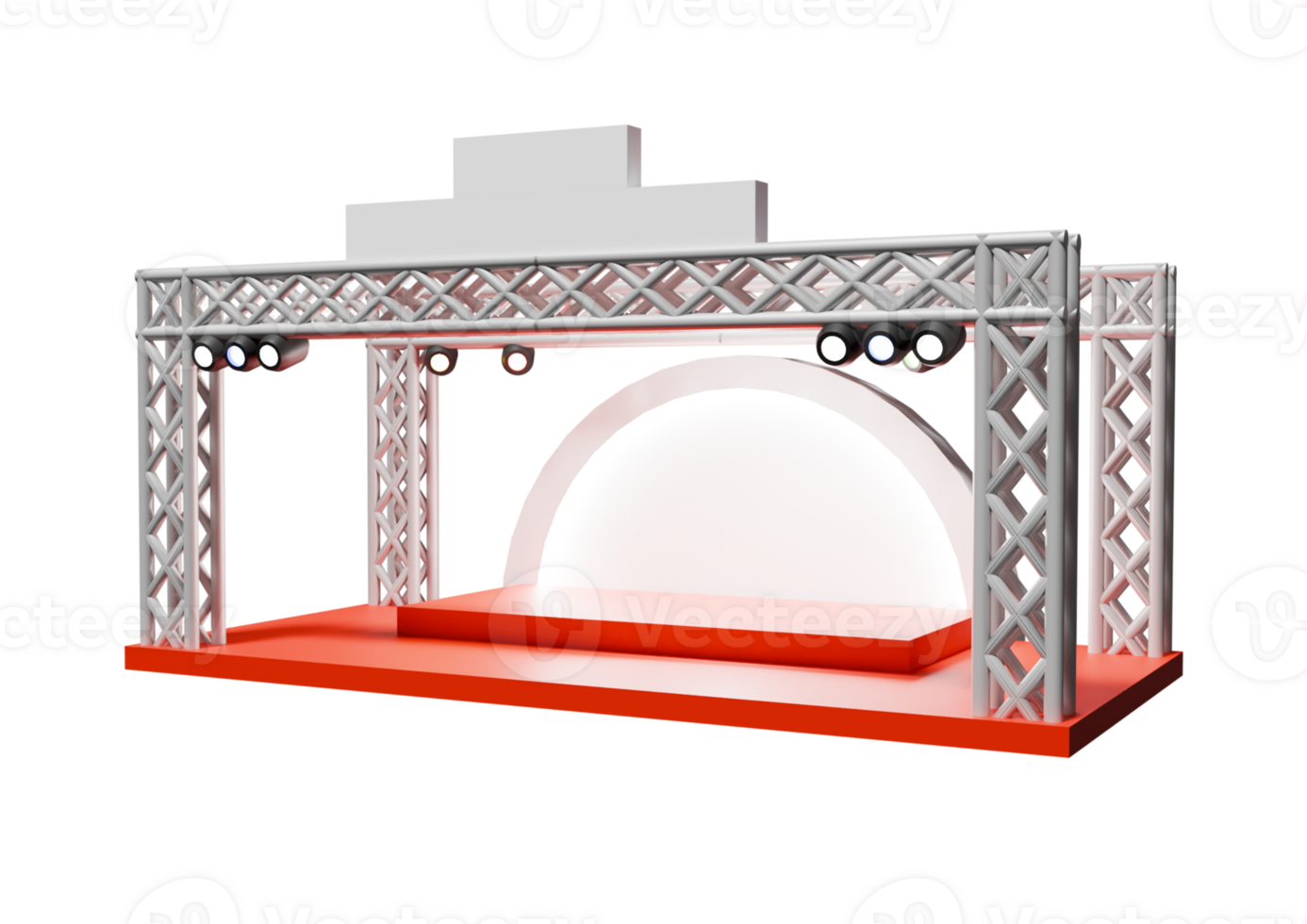 a 3d stage for event or exhibition for music event png
