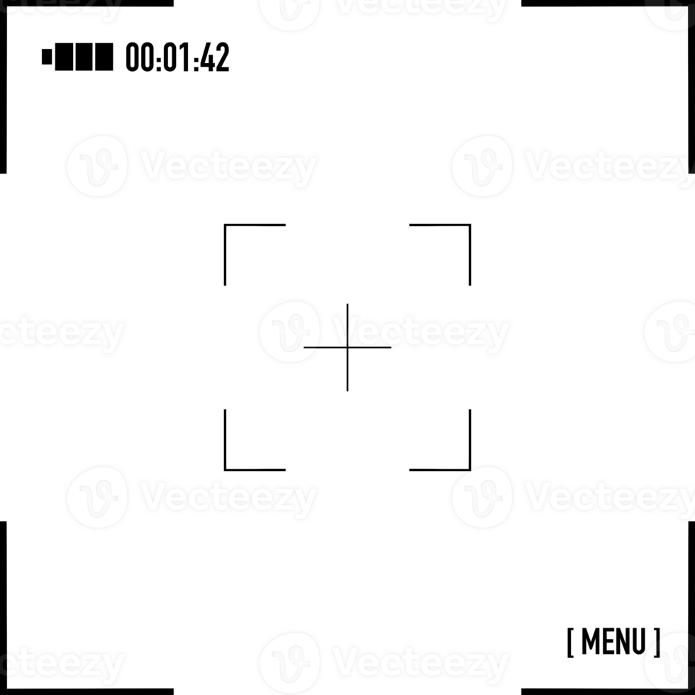 Camera border frame. Camera frame. shutter shot. record analog audio. png