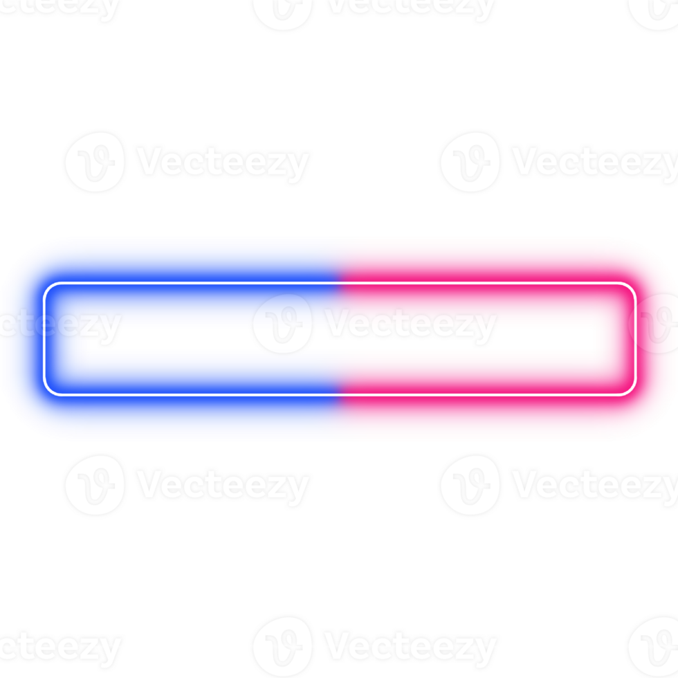 Neon title border frame. LED Text box. Neon light effects png