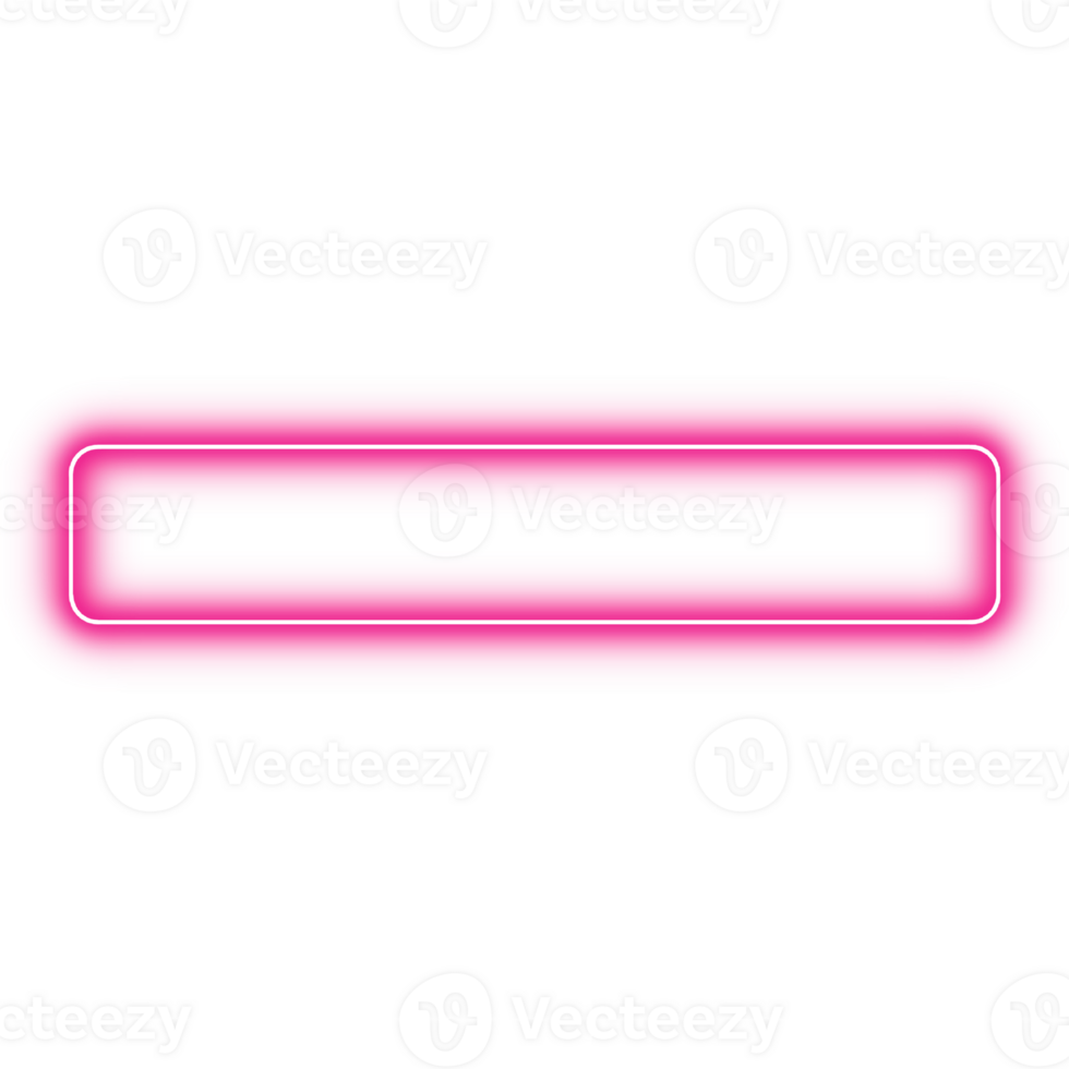 Neon title border frame. LED Text box. Neon light effects. Digital elements png