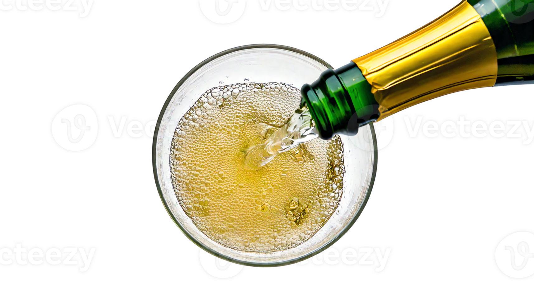 Pouring bubbly beverage into a glass, capturing the refreshing allure of celebration. png