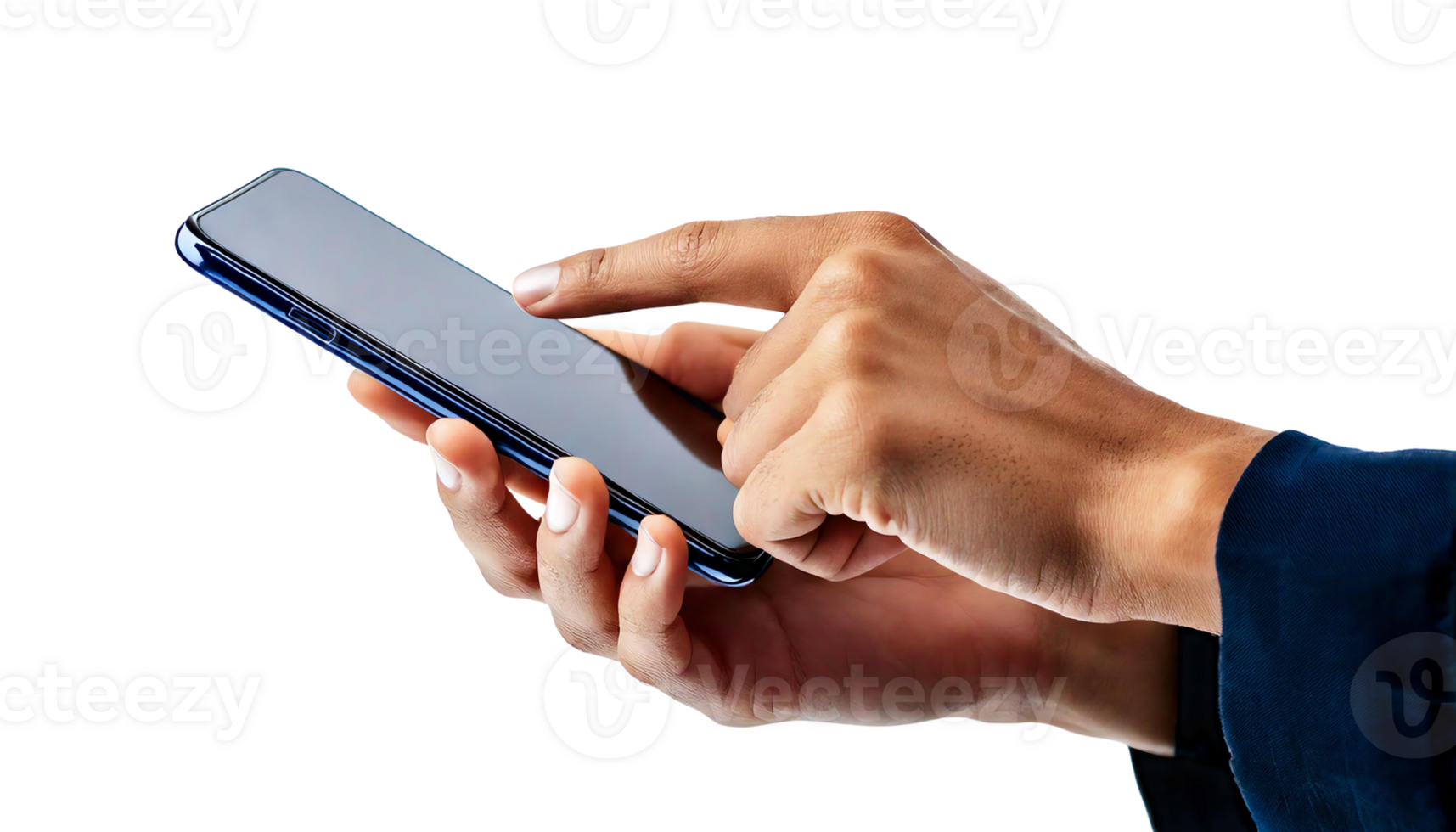 A close-up of a hand using a smartphone for communication and connectivity. png